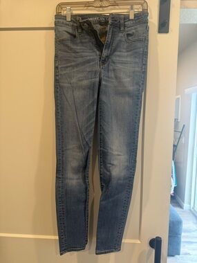 American Eagle Outfitters High Rise Light Blue Skinny Jeans